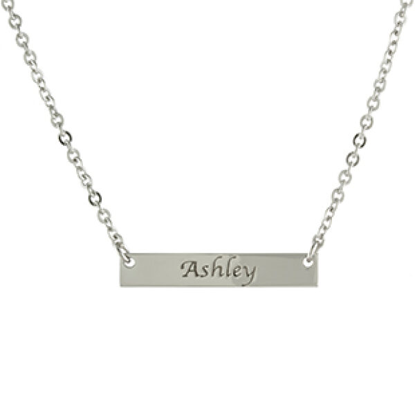 Horizontal Bar Name Necklace