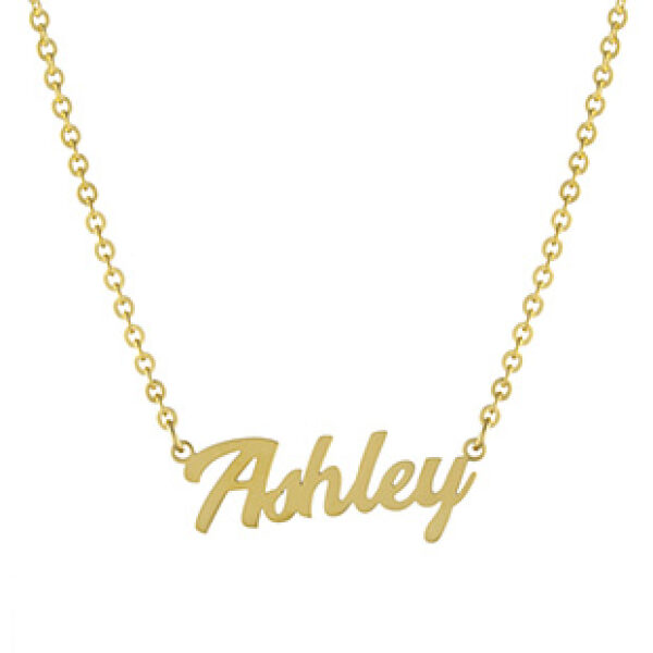 Diagonal Cursive Name Necklace