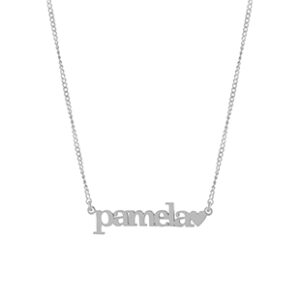 Lowercase Name w/Heart Necklace