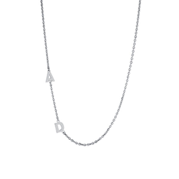 2-Initials on Side Necklace
