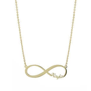 Infinity Symbol w/Cursive Name Necklace - HouseOfIndia.com