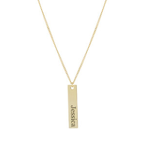 Vertical Bar Name Necklace