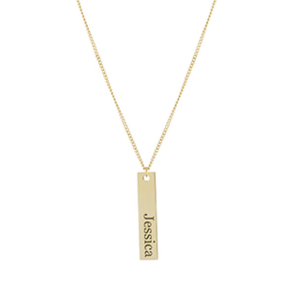 Vertical Bar Name Necklace