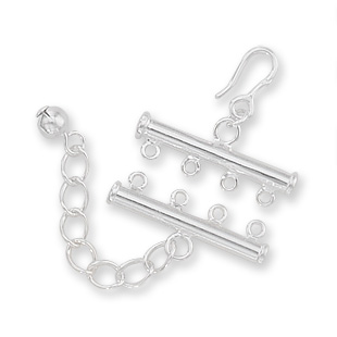 Tube clasp 4-strand w/chain